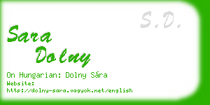 sara dolny business card